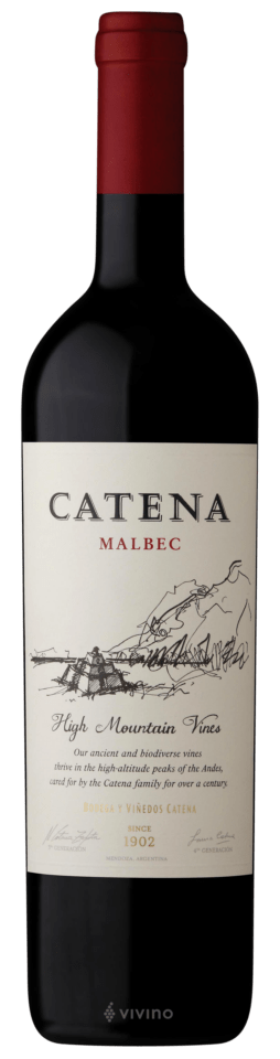 Bottle of Catena Malbec